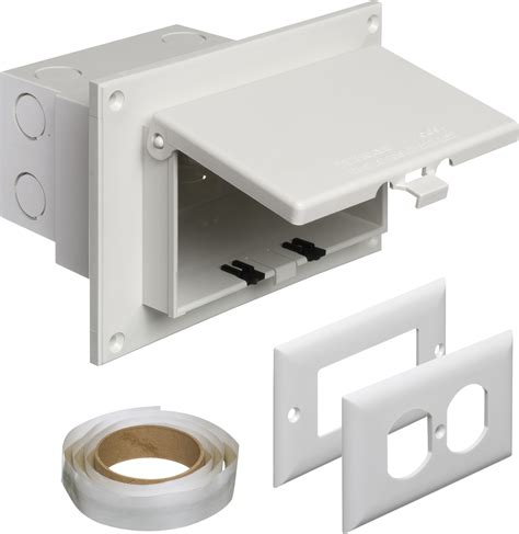 1-gang non-metallic weatherproof recessed box and while-in-use cover kit|1.